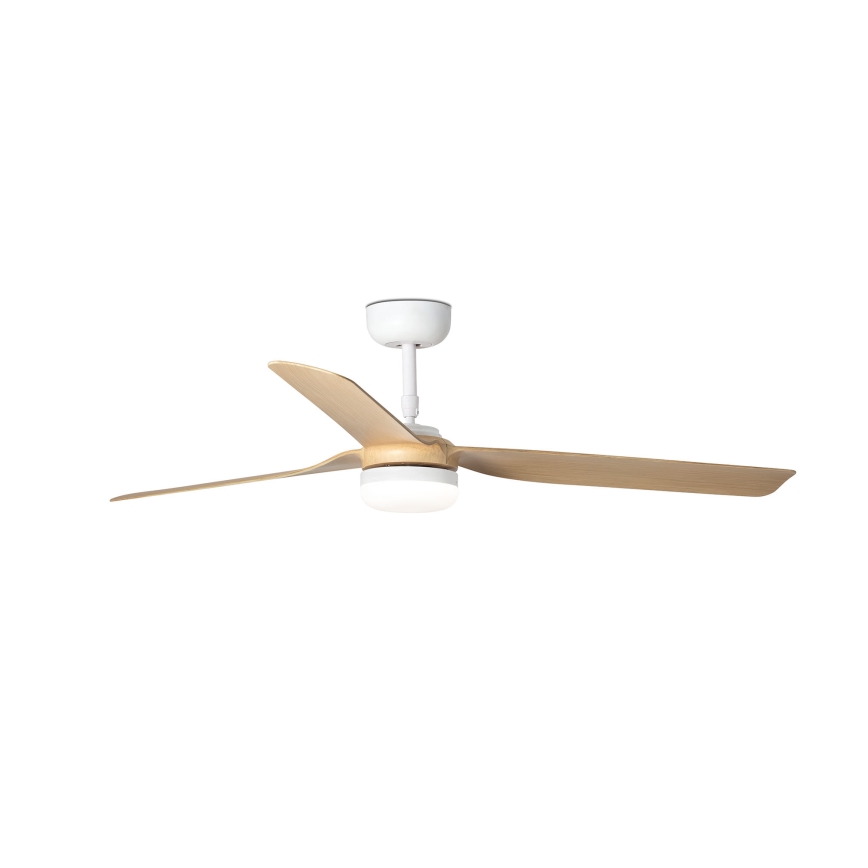 FARO 33816WT-20 - Ανεμιστήρας οροφής LED Dimmable PUNT M LED/18W/230V καφέ/λευκό διάμετρος 132 cm Wi-Fi Tuya + τηλεχειριστήριο