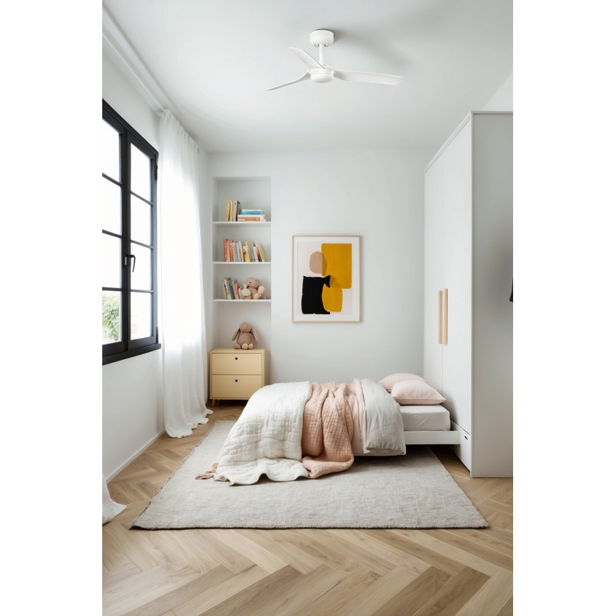 FARO 33820 - Ανεμιστήρας οροφής MINI PUNT S λευκό διάμετρος 90 cm + τηλεχειριστήριο