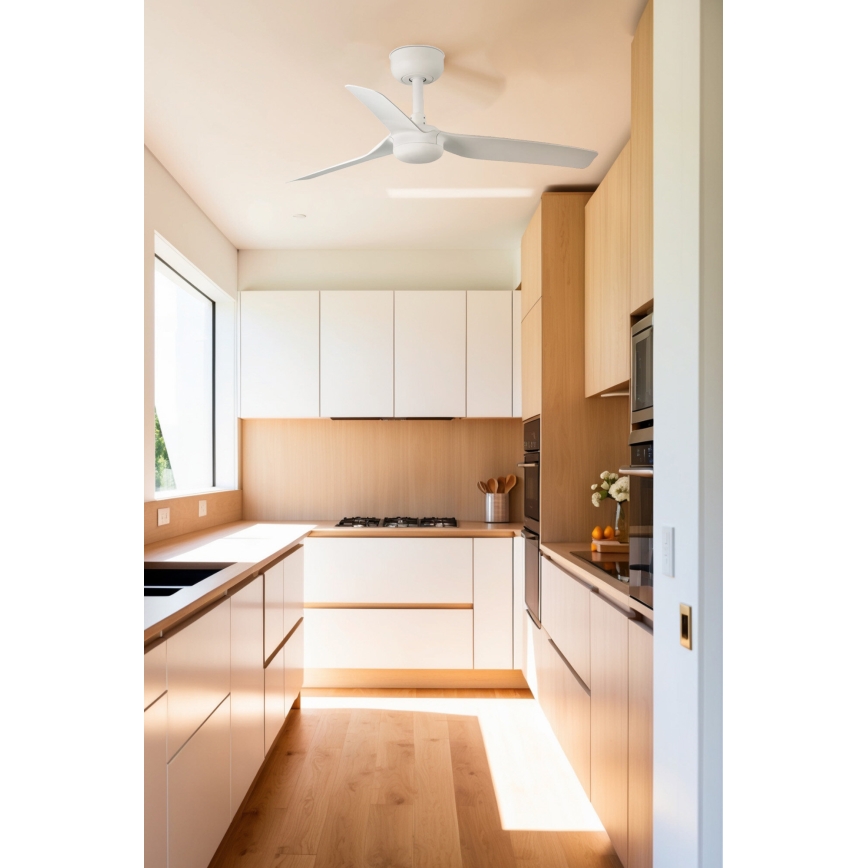 FARO 33820WT - Ανεμιστήρας οροφής MINI PUNT S λευκό διάμετρος 90 cm Wi-Fi Tuya + τηλεχειριστήριο