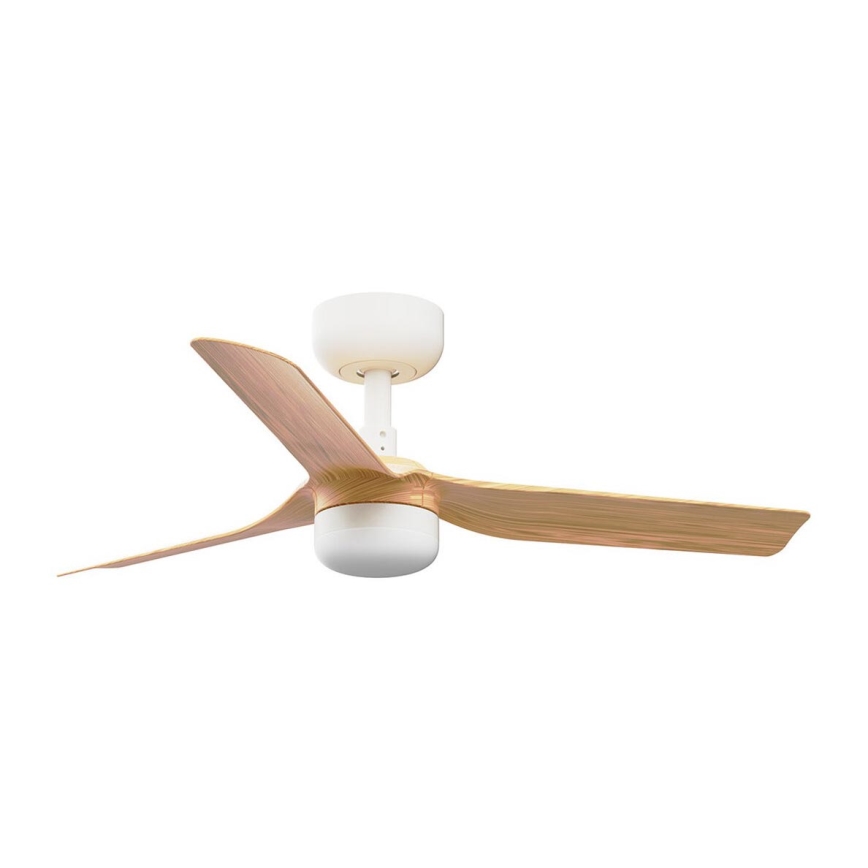 FARO 33821-1TW - Ανεμιστήρας οροφής LED Dimmable MINI PUNT S LED/10W 2700/4000/6000K ξύλο/λευκό δ. 90 cm + τηλεχειριστήριο