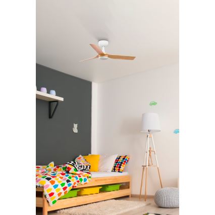 FARO 33821 - Οροφής ανεμιστήρας MINI PUNT S καφέ/λευκός διάμετρος 90 εκ. + τηλεχειριστήριο