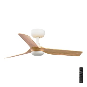 FARO 33821 - Ανεμιστήρας οροφής MINI PUNT S καφέ/λευκό διάμετρος 90 cm + τηλεχειριστήριο