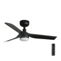 FARO 33822-1TW - Ρυθμιζόμενος ανεμιστήρας οροφής LED MINI PUNT S LED/10W 2700/3000/4000K μαύρος Ø 90 cm + τηλεχειριστήριο