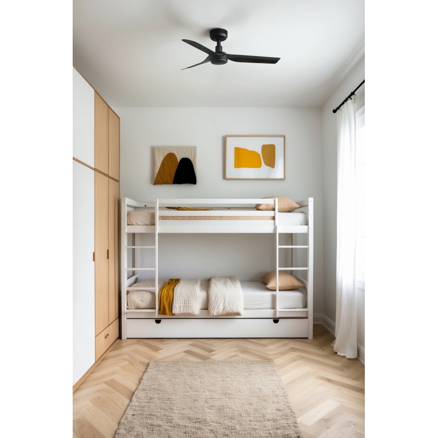 FARO 33822 - Οροφής ανεμιστήρας MINI PUNT S μαύρος διάμετρος 90 εκ. + τηλεχειριστήριο