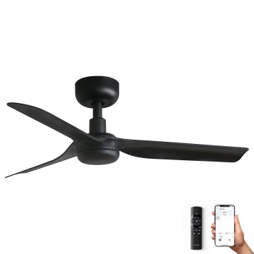 FARO 33822WP - Ανεμιστήρας οροφής MINI PUNT S black δ. 90 cm SMART + τηλεχειριστήριο