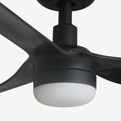FARO 33822WT-1TW - Ανεμιστήρας οροφής LED Dimmable MINI PUNT S LED/10W/230V 2700/4000/6000K μαύρο διάμετρος 90 cm Wi-Fi Tuya + τηλεχειριστήριο