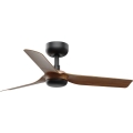 FARO 33823WT - Ανεμιστήρας οροφής MINI PUNT S καφέ/μαύρο διάμετρος 90 cm Wi-Fi Tuya + τηλεχειριστήριο