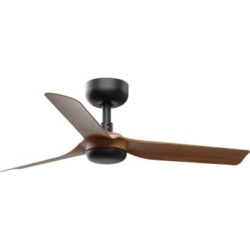 FARO 33823WT - Ανεμιστήρας οροφής MINI PUNT S καφέ/μαύρο διάμετρος 90 cm Wi-Fi Tuya + τηλεχειριστήριο
