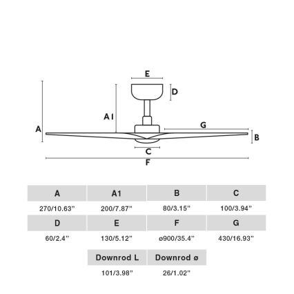 FARO 33824-1TW - LED Ρυθμιζόμενος Οροφής Ανεμιστήρας HEY S LED/10W/230V 2700/4000/6000K λευκός διάμ. 90 εκ. + τηλεχειριστήριο