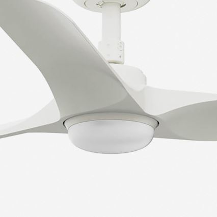 FARO 33824-1TW - Ρυθμιζόμενος ανεμιστήρας οροφής HEY S με LED/10W/230V 2700/3000/4000K, λευκός, διάμ. 90 εκ. + τηλεχειριστήριο