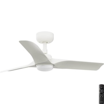 FARO 33824-1TW - LED Ρυθμιζόμενος Οροφής Ανεμιστήρας HEY S LED/10W/230V 2700/4000/6000K λευκός διάμ. 90 εκ. + τηλεχειριστήριο