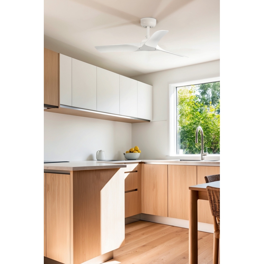 FARO 33824WT - Ανεμιστήρας οροφής HEY S λευκό διάμετρος 90 cm Wi-Fi Tuya + τηλεχειριστήριο