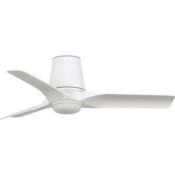 FARO 33826WT-1TW - Ανεμιστήρας οροφής LED Dimmable HEY TUB S LED/10W/230V 2700/4000/6000K λευκό διάμετρος 90 cm Wi-Fi Tuya + τηλεχειριστήριο
