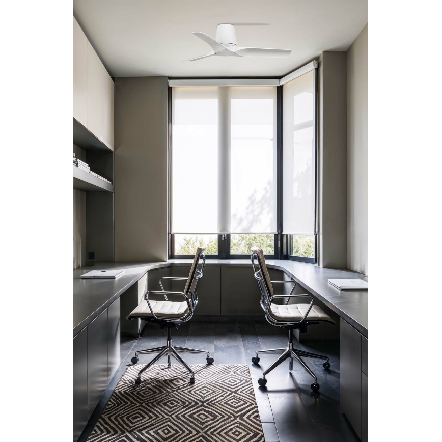 FARO 33826WT - Ανεμιστήρας οροφής HEY TUB S λευκό διάμετρος 90 cm Wi-Fi Tuya + τηλεχειριστήριο