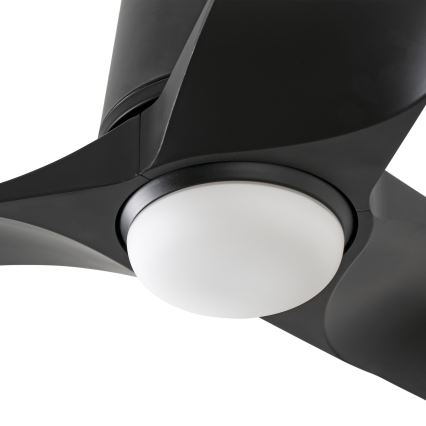FARO 33827-1TW - Ανεμιστήρας οροφής LED με ρύθμιση φωτεινότητας HEY TUB με LED/10W/230V 2700/3000/4000K, μαύρος, διάμ. 90 cm + τηλεχειριστήριο