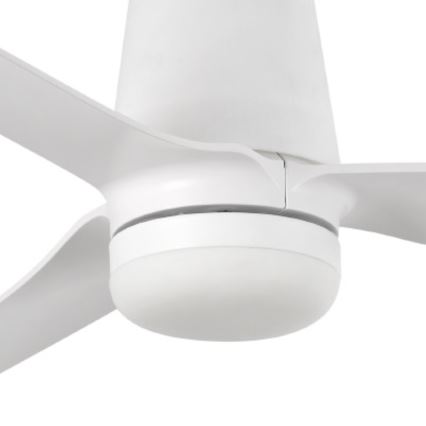 FARO 33828-1TW - Ανεμιστήρας οροφής LED με δυνατότητα ρύθμισης φωτεινότητας PUNT TUB M LED/18W/230V 2700/3000/4000K διάμ. 130 cm λευκός + τηλεχειριστήριο