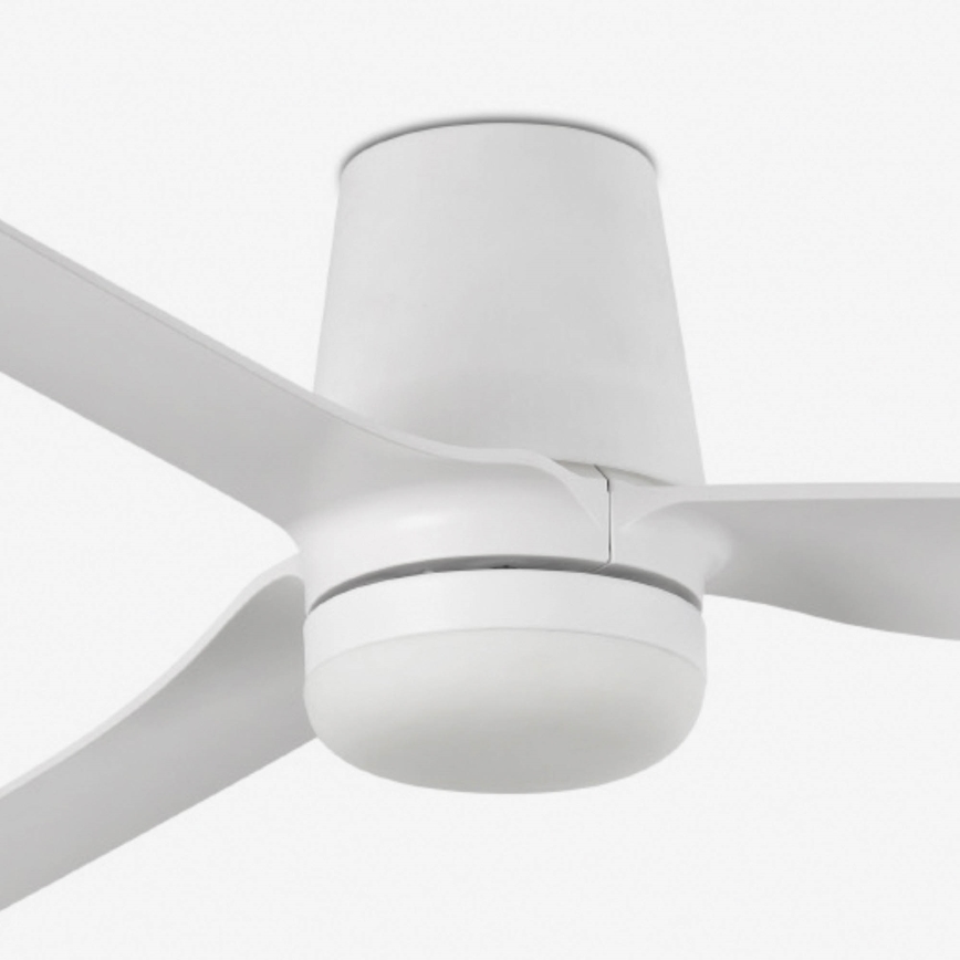 FARO 33828WT-1TW - Ανεμιστήρας οροφής LED Dimmable PUNT TUB M LED/18W/230V 3000/4200/6500K λευκό διάμετρος 132 cm Wi-Fi Tuya + τηλεχειριστήριο