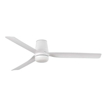 FARO 33828WT1S - Ρυθμιζόμενος ανεμιστήρας οροφής LED PUNT TUB M LED/18W/230V 2700/3000/4000K διάμ. 132 cm σε λευκό Wi-Fi Tuya + τηλεχειριστήριο
