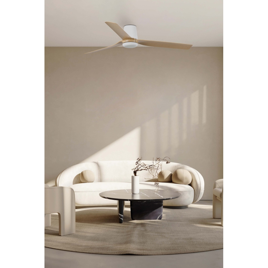 FARO 33829 - Ανεμιστήρας οροφής PUNT TUB M καφέ/λευκό διάμετρος 130 cm + τηλεχειριστήριο
