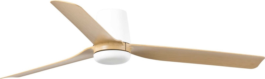 FARO 33829WT - Ανεμιστήρας οροφής PUNT TUB M καφέ/λευκό διάμετρος 132 cm Wi-Fi Tuya + τηλεχειριστήριο