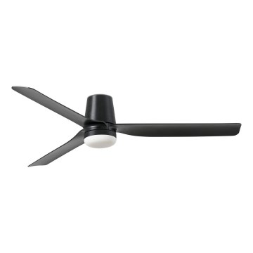 FARO 33830-1TW - Ανεμιστήρας οροφής LED Dimmable PUNT TUB M LED/18W/230V 3000/4200/6500K διάμετρος 130 cm μαύρο + τηλεχειριστήριο