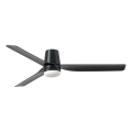FARO 33830WT1S - Ρυθμιζόμενος LED ανεμιστήρας οροφής PUNT TUB M LED/18W/230V 2700/3000/4000K διάμετρος 132 cm μαύρος Wi-Fi Tuya + τηλεχειριστήριο