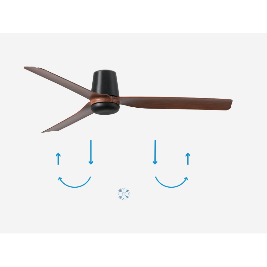 FARO 33831 - Οροφής ανεμιστήρας PUNT TUB M καφέ/μαύρο διάμ. 130 εκ. + τηλεχειριστήριο