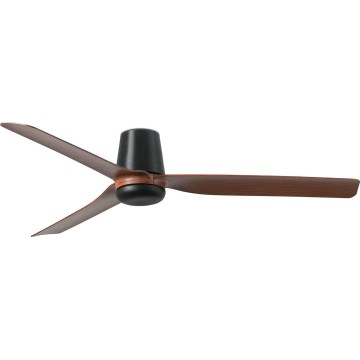 FARO 33831WT - Ανεμιστήρας οροφής PUNT TUB M καφέ/μαύρο διάμετρος 132 cm Wi-Fi Tuya + τηλεχειριστήριο