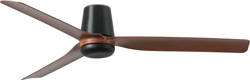 FARO 33831WT - Ανεμιστήρας οροφής PUNT TUB M καφέ/μαύρο διάμετρος 132 cm Wi-Fi Tuya + τηλεχειριστήριο