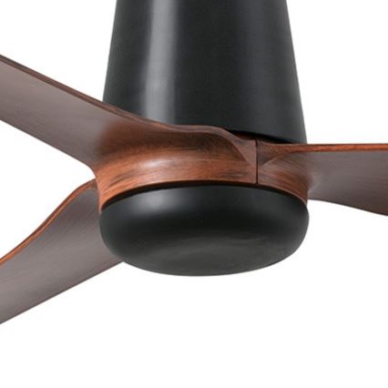 FARO 33831WT - Ανεμιστήρας οροφής PUNT TUB M καφέ/μαύρο διάμετρος 132 cm Wi-Fi Tuya + τηλεχειριστήριο