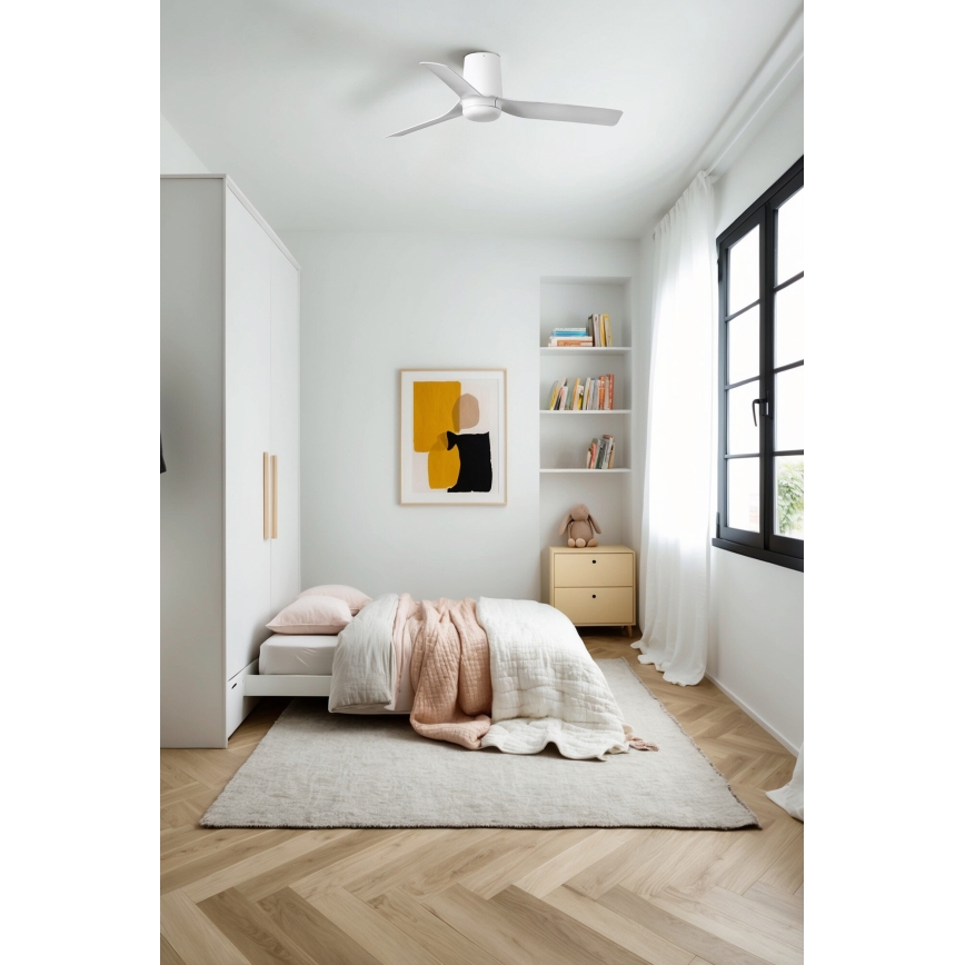 FARO 33832 - Ανεμιστήρας οροφής MINI PUNT TUB S λευκό διάμετρος 90 cm + τηλεχειριστήριο