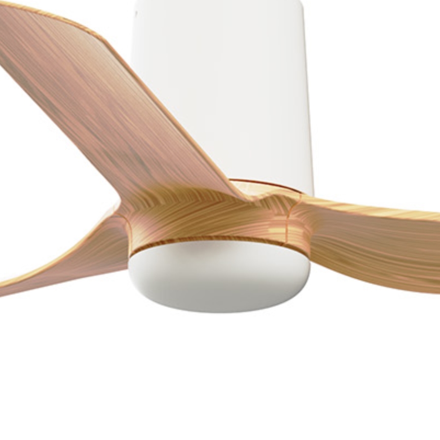 FARO 33833WT - Ανεμιστήρας οροφής MINI PUNT TUB S καφέ/λευκό διάμετρος 90 cm Wi-Fi Tuya + τηλεχειριστήριο