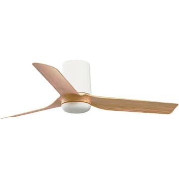 FARO 33833WT - Ανεμιστήρας οροφής MINI PUNT TUB S καφέ/λευκό διάμετρος 90 cm Wi-Fi Tuya + τηλεχειριστήριο