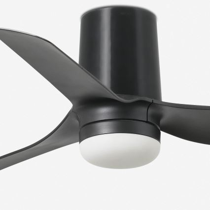 FARO 33834-1TW - Ρυθμιζόμενος ανεμιστήρας οροφής LED MINI PUNT TUB με ρύθμιση φωτεινότητας, LED/10W/230V 2700/3000/4000K Ø 90 cm μαύρος + τηλεχειριστήριο
