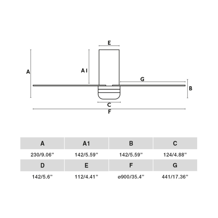 FARO 33834-1TW - Ρυθμιζόμενος ανεμιστήρας οροφής LED MINI PUNT TUB με ρύθμιση φωτεινότητας, LED/10W/230V 2700/3000/4000K Ø 90 cm μαύρος + τηλεχειριστήριο
