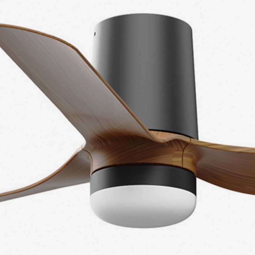 FARO 33835-1TW - Ανεμιστήρας οροφής LED Dimmable MINI PUNT TUB S LED/10W/230V 2700/4000/6000K διάμετρος 90 cm καφέ/μαύρο + τηλεχειριστήριο