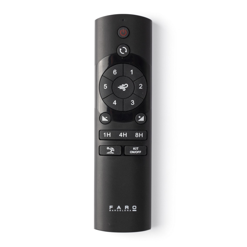 FARO 33835-1TW - LED ανεμιστήρας οροφής με ρύθμιση φωτεινότητας MINI PUNT TUB με LED/10W/230V 2700/3000/4000K διάμ. 90 cm καφέ/μαύρο + τηλεχειριστήριο