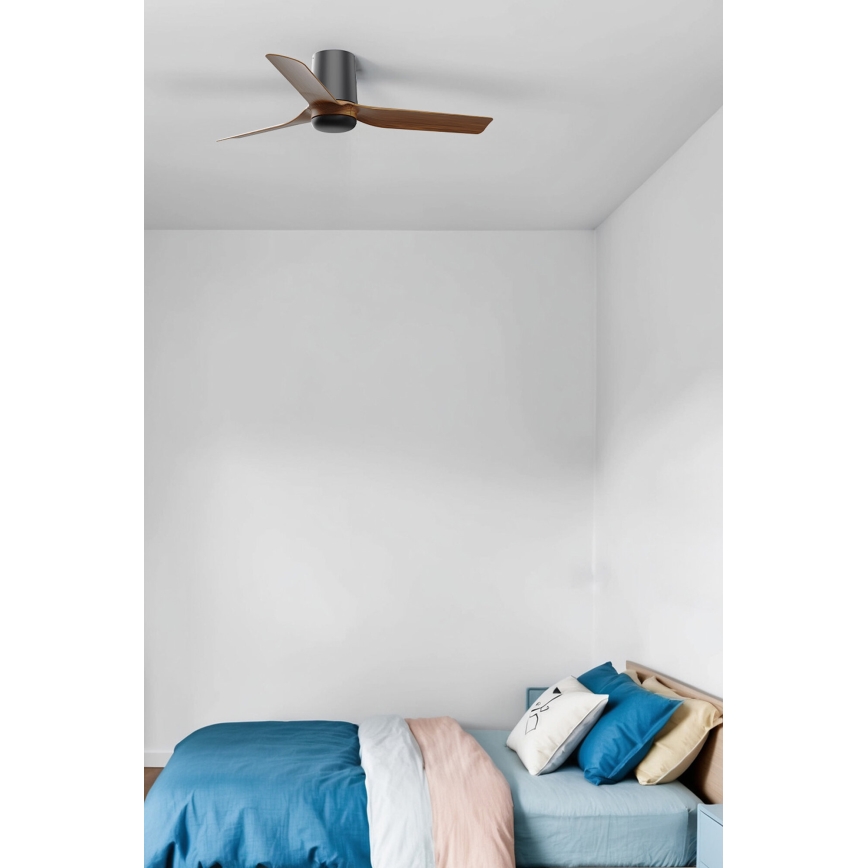 FARO 33835 - Ανεμιστήρας οροφής MINI PUNT TUB S καφέ/μαύρο διάμετρος 90 cm + τηλεχειριστήριο