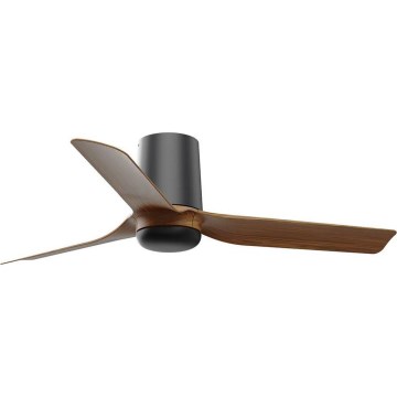 FARO 33835WT - Ανεμιστήρας οροφής MINI PUNT TUB S καφέ/μαύρο διάμετρος 90 cm Wi-Fi Tuya + τηλεχειριστήριο