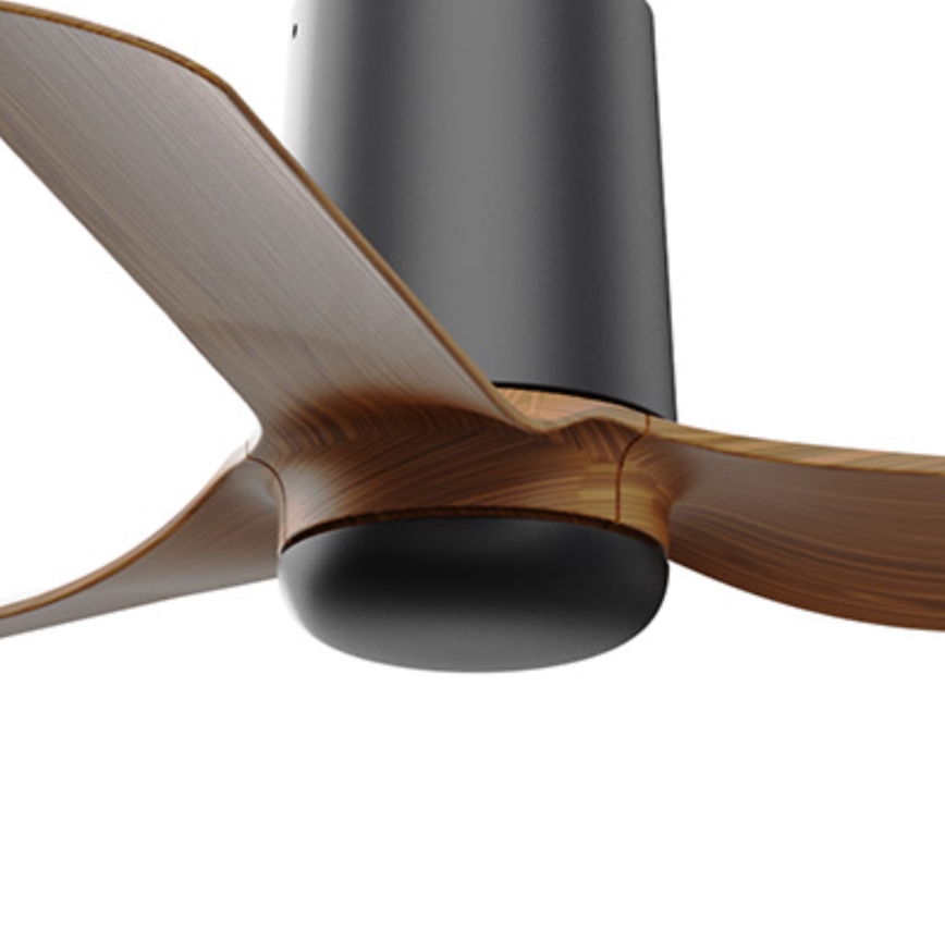 FARO 33835WT - Ανεμιστήρας οροφής MINI PUNT TUB S καφέ/μαύρο διάμετρος 90 cm Wi-Fi Tuya + τηλεχειριστήριο