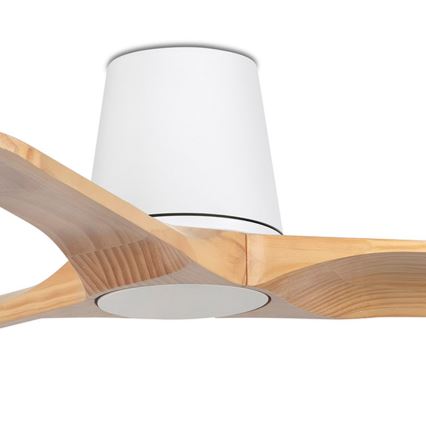 FARO 33836 - Ανεμιστήρας οροφής HEYWOOD TUB S πεύκο/λευκό διάμετρος 90 cm + τηλεχειριστήριο