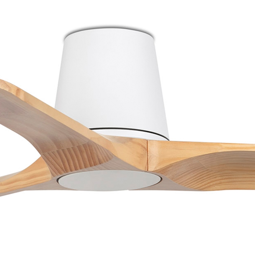 FARO 33836 - Ανεμιστήρας οροφής HEYWOOD TUB S πεύκο/λευκό διάμετρος 90 cm + τηλεχειριστήριο