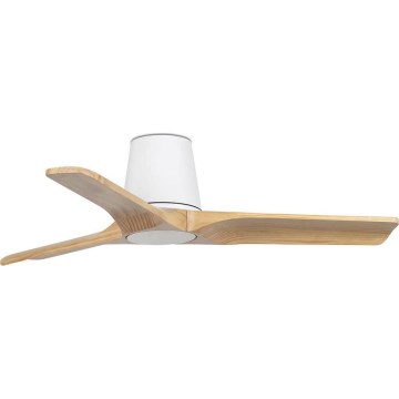 FARO 33836WT - Ανεμιστήρας οροφής HEYWOOD TUB S πεύκο/λευκό διάμετρος 90 cm Wi-Fi Tuya + τηλεχειριστήριο