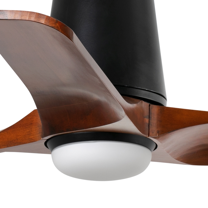 FARO 33837-1TW - Ανεμιστήρας οροφής LED με ρύθμιση φωτεινότητας HEYWOOD TUB S LED/10W/230V 2700/3000/4000K πεύκο/μαύρο Ø 90 cm + τηλεχειριστήριο