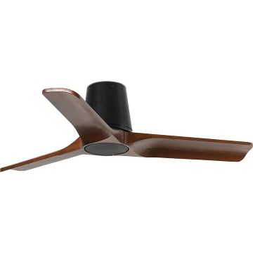 FARO 33837WT - Ανεμιστήρας οροφής HEYWOOD TUB S πεύκο/μαύρο διάμετρος 90 cm Wi-Fi Tuya + τηλεχειριστήριο