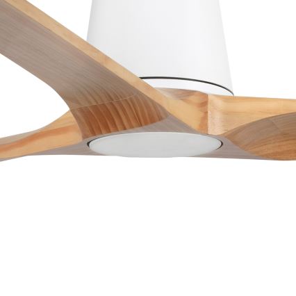 FARO 33838 - Ανεμιστήρας οροφής HEYWOOD TUB L πεύκο/λευκό διάμετρος 132 cm + τηλεχειριστήριο