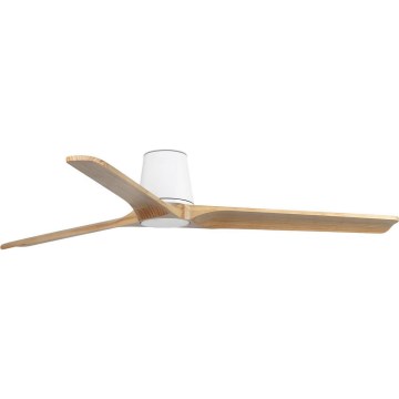 FARO 33838WT - Ανεμιστήρας οροφής HEYWOOD TUB L πεύκο/λευκό διάμετρος 132 cm Wi-Fi Tuya + τηλεχειριστήριο