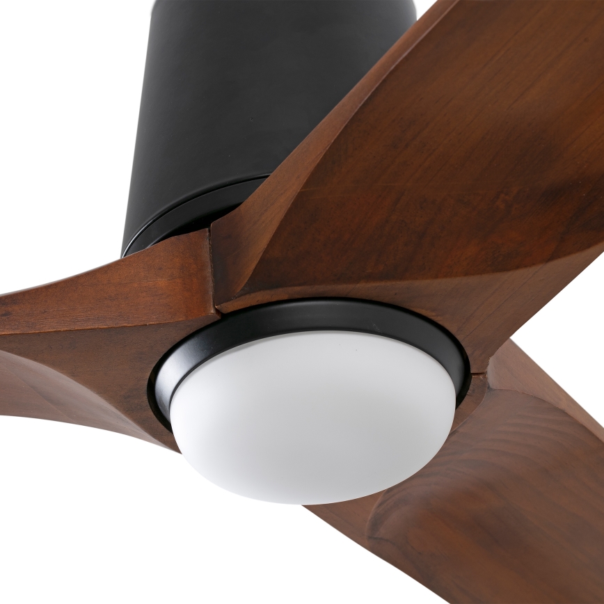 FARO 33839-1TW - Ανεμιστήρας οροφής LED Dimmable HEYWOOD TUB L LED/10W/230V 2700/4000/6000K πεύκο/μαύρο διάμετρος 132 cm + τηλεχειριστήριο