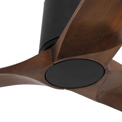 FARO 33839WT - Οροφής ανεμιστήρας HEYWOOD TUB L πεύκο/μαύρο διάμετρος 132 εκ. Wi-Fi Tuya + τηλεχειριστήριο