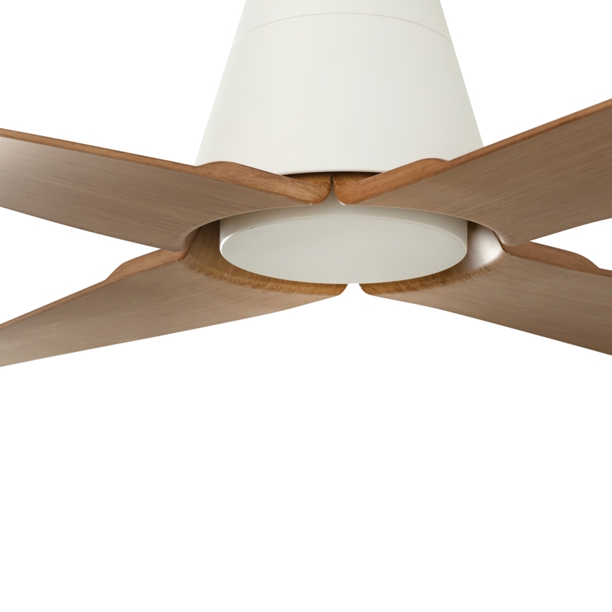 FARO 34105 - Οροφής ανεμιστήρας TYPHOON M καφέ/λευκός διάμετρος 130 εκ. IP44 + τηλεχειριστήριο